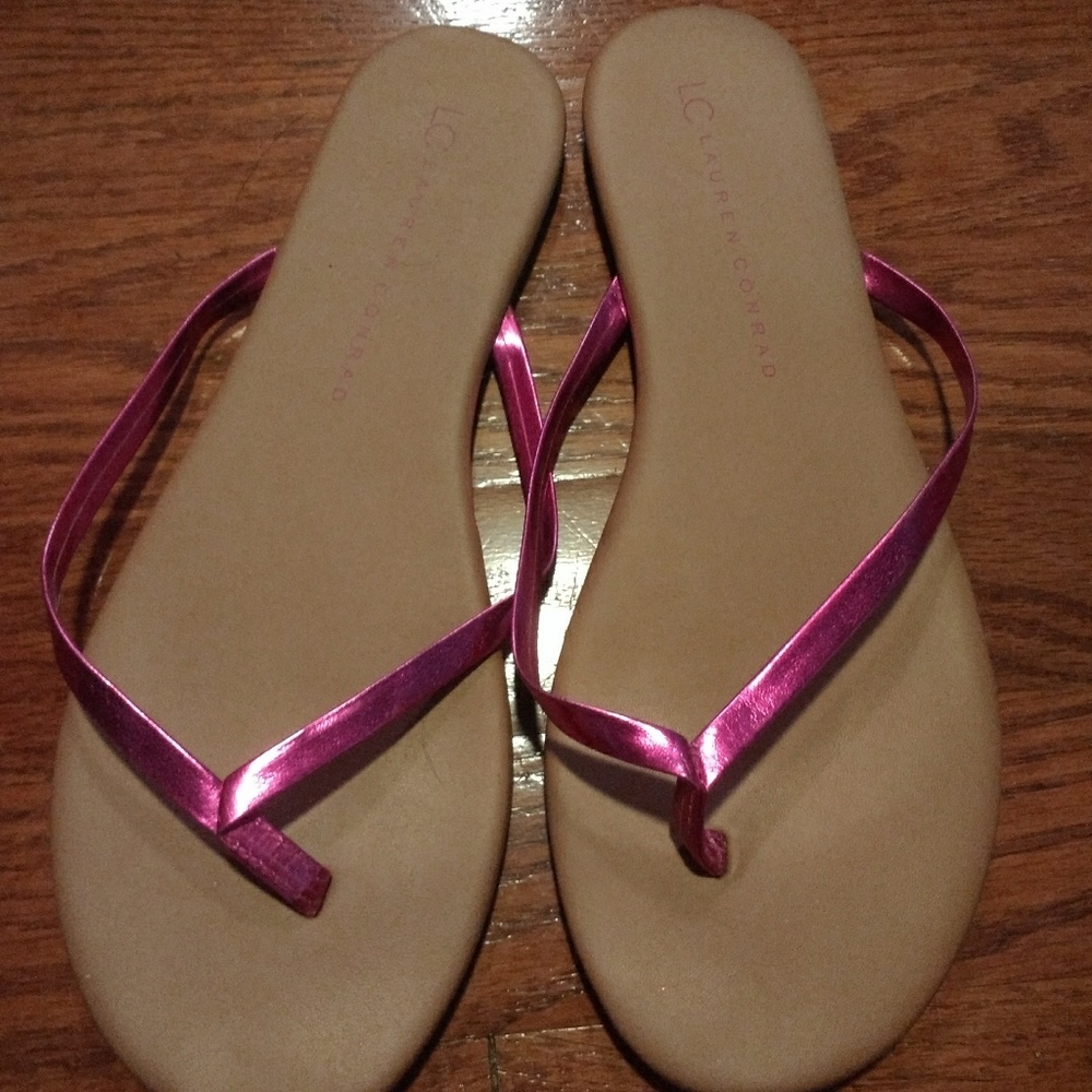 Pink flip flops